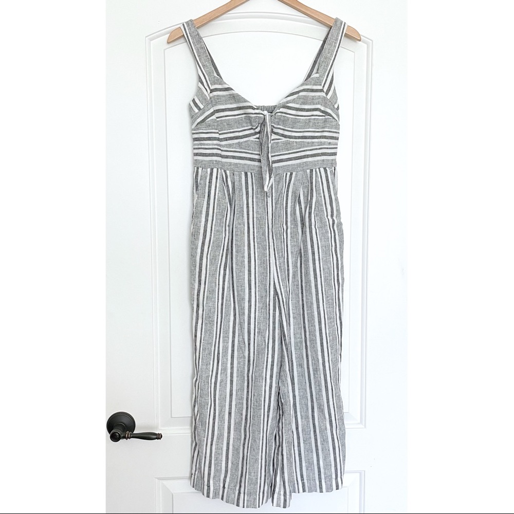 Linen Stripe Jumpsuit